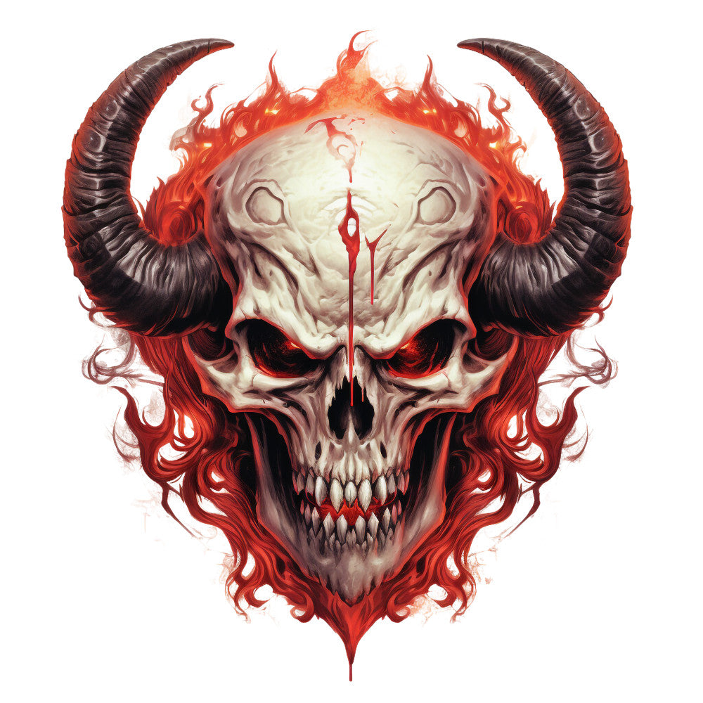 Horror Skulls Fabric Panel 7
