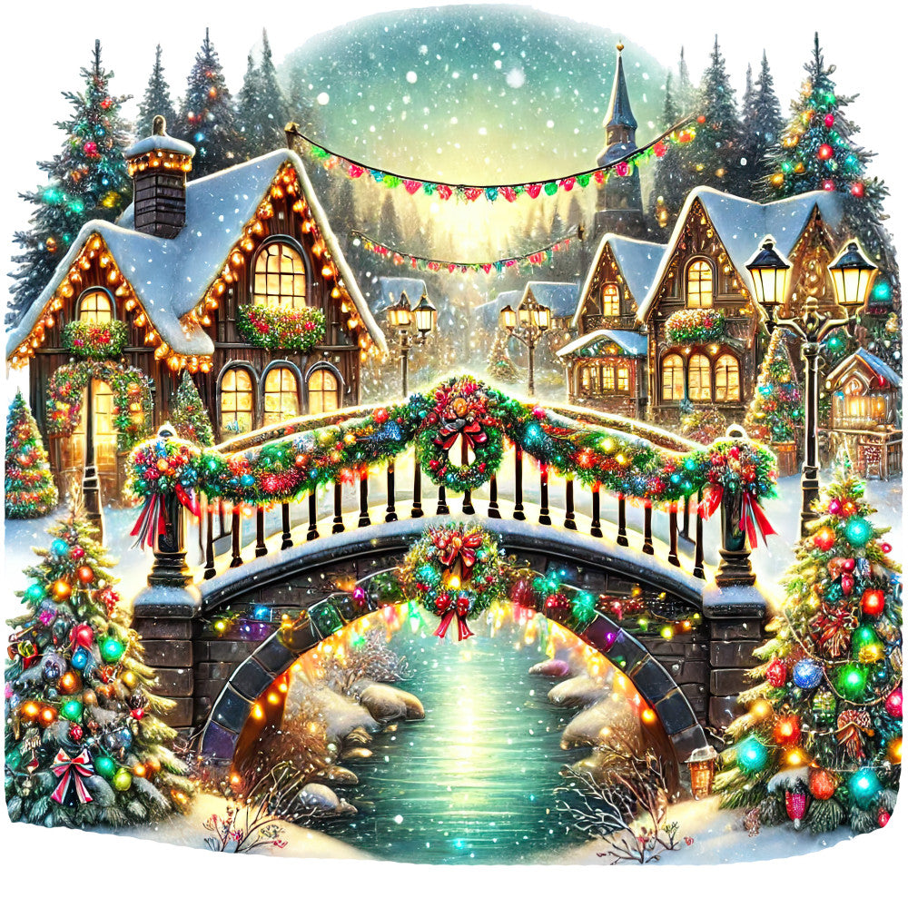 Christmas Villages Fabric Panel 59