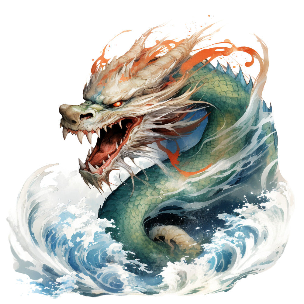 Elemental Dragons Fabric Panel 30