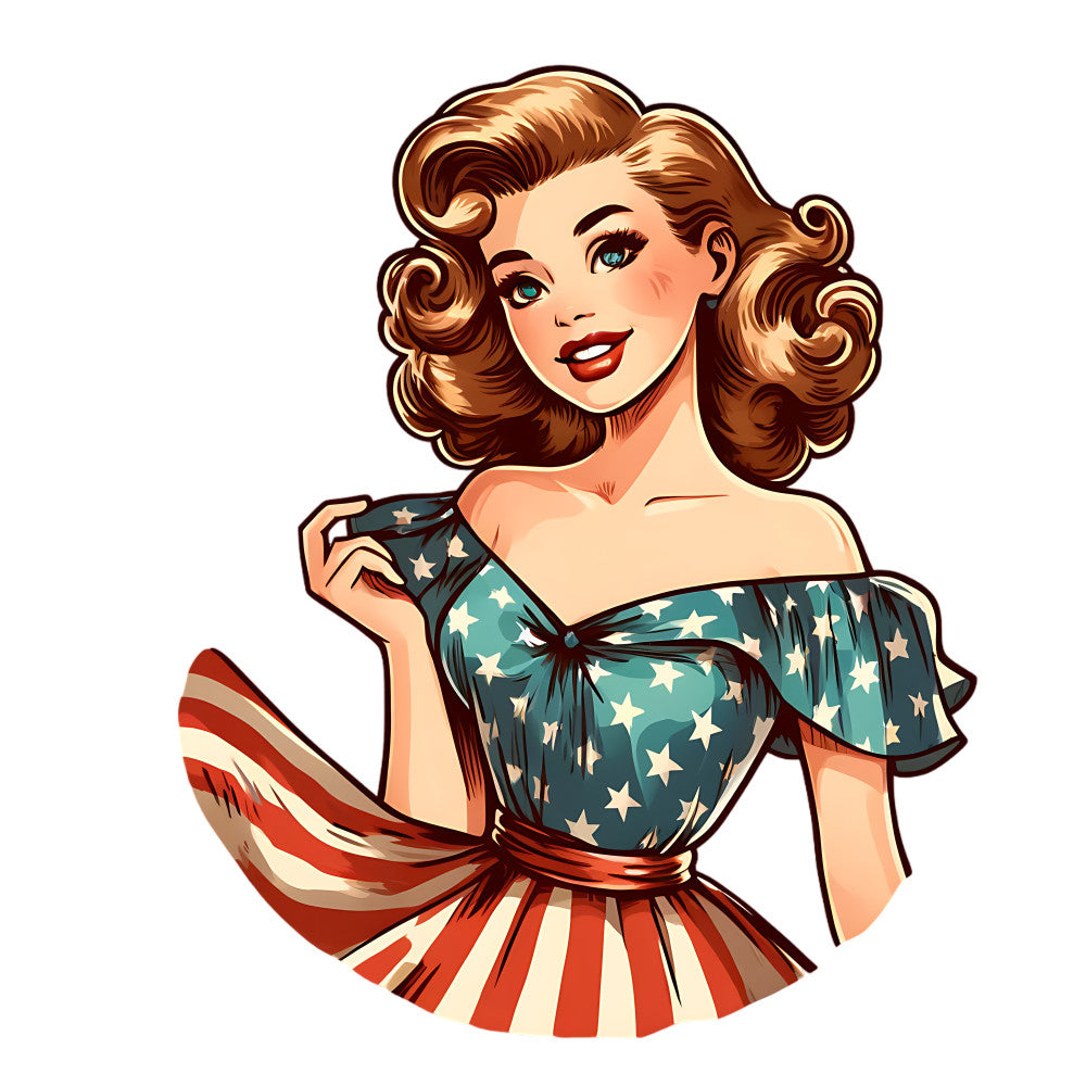 Vintage American Girl Fabric Panel 6