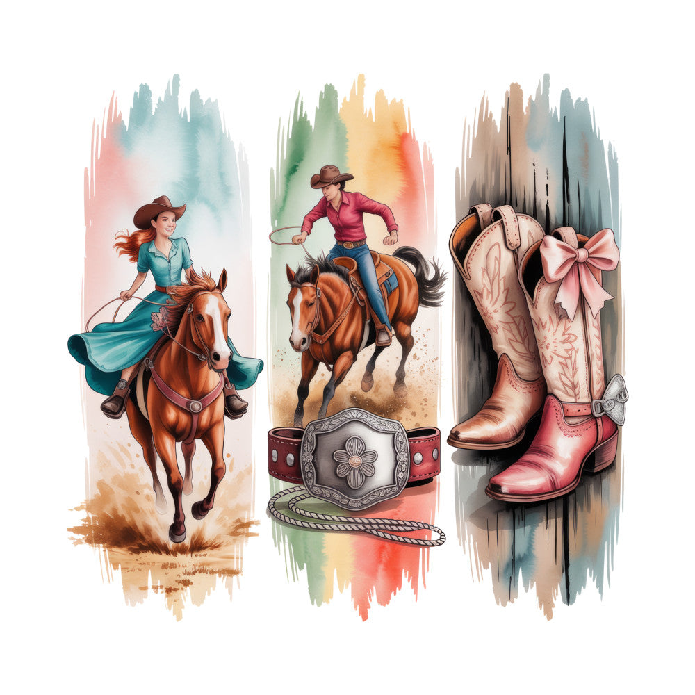 Western Brushstroke Fabric Panel 12