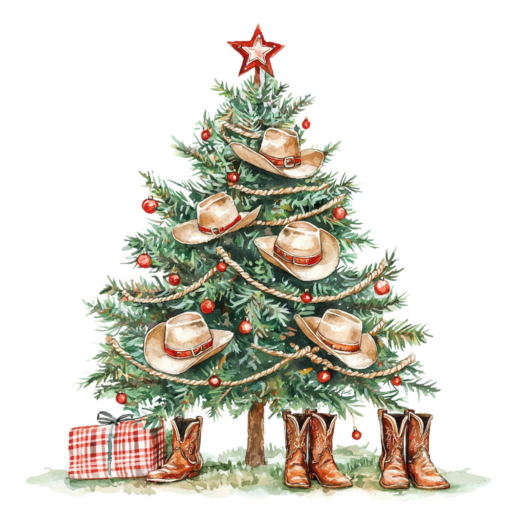 Cowboy Christmas Fabric Panel 21