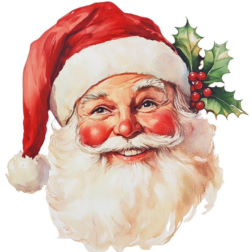 Watercolor Santa Claus Fabric Panel 24