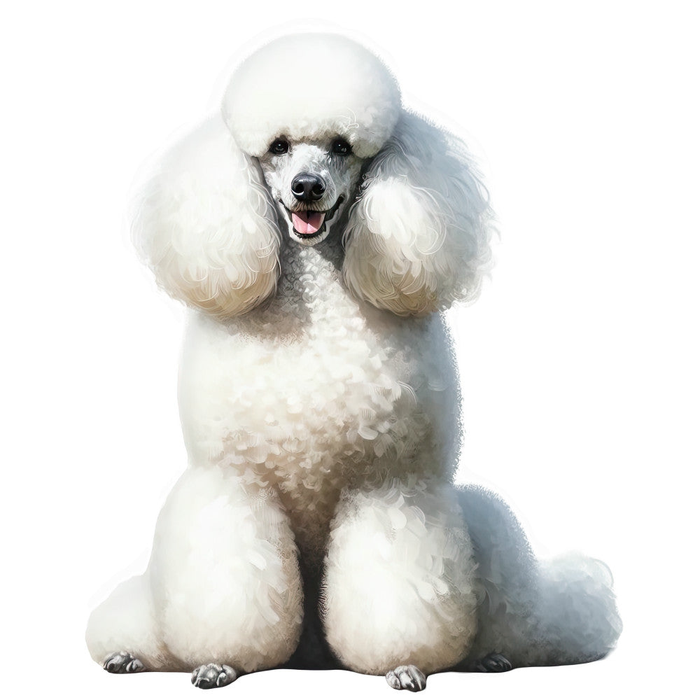 Watercolor Poodles Fabric Panel 40
