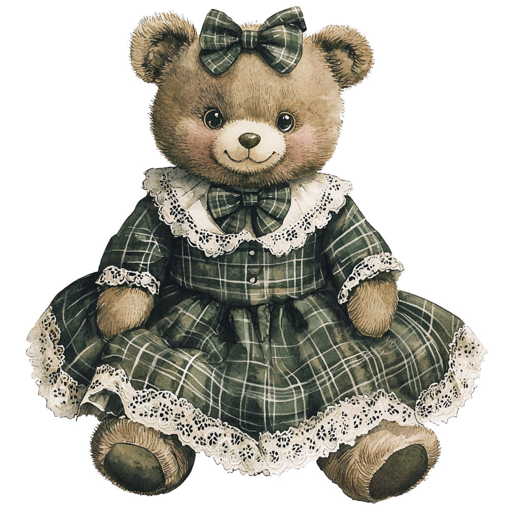 Classic Teddy Bear Fabric Panel 38