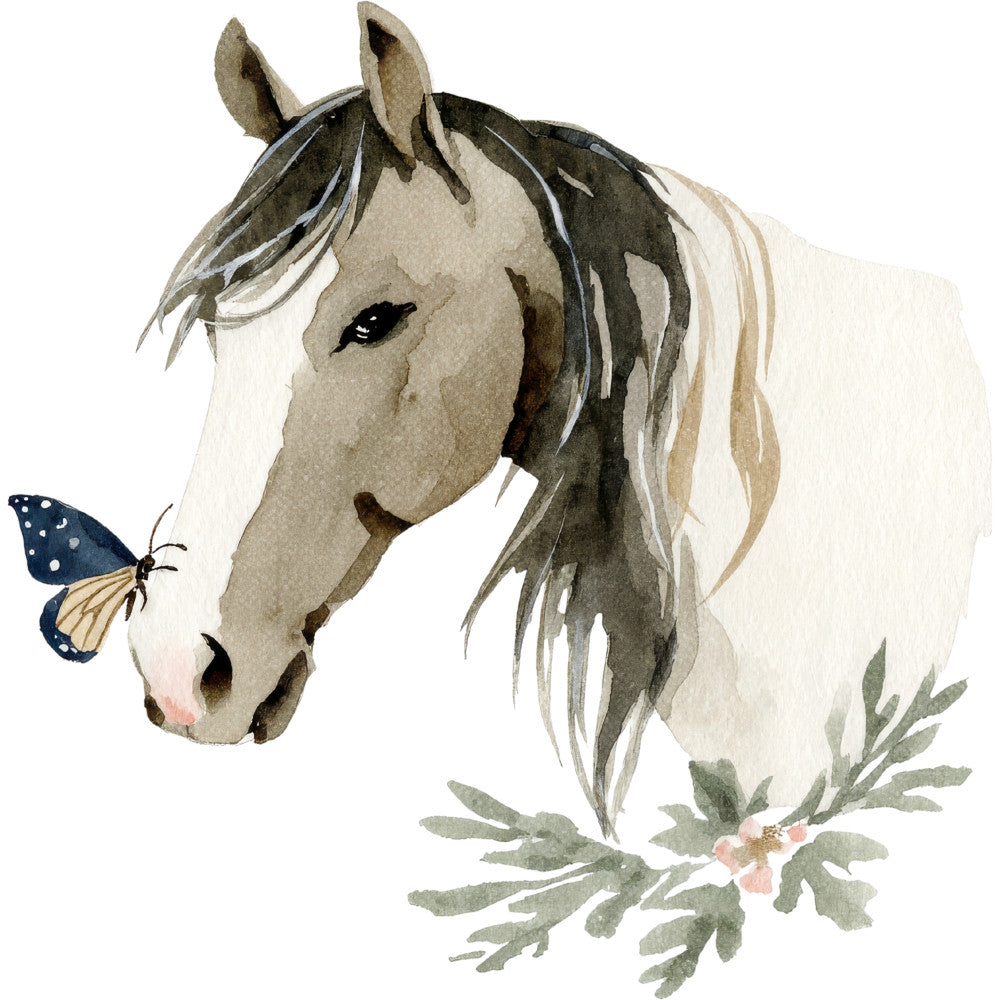 Watercolor Horses Fabric Panel 69