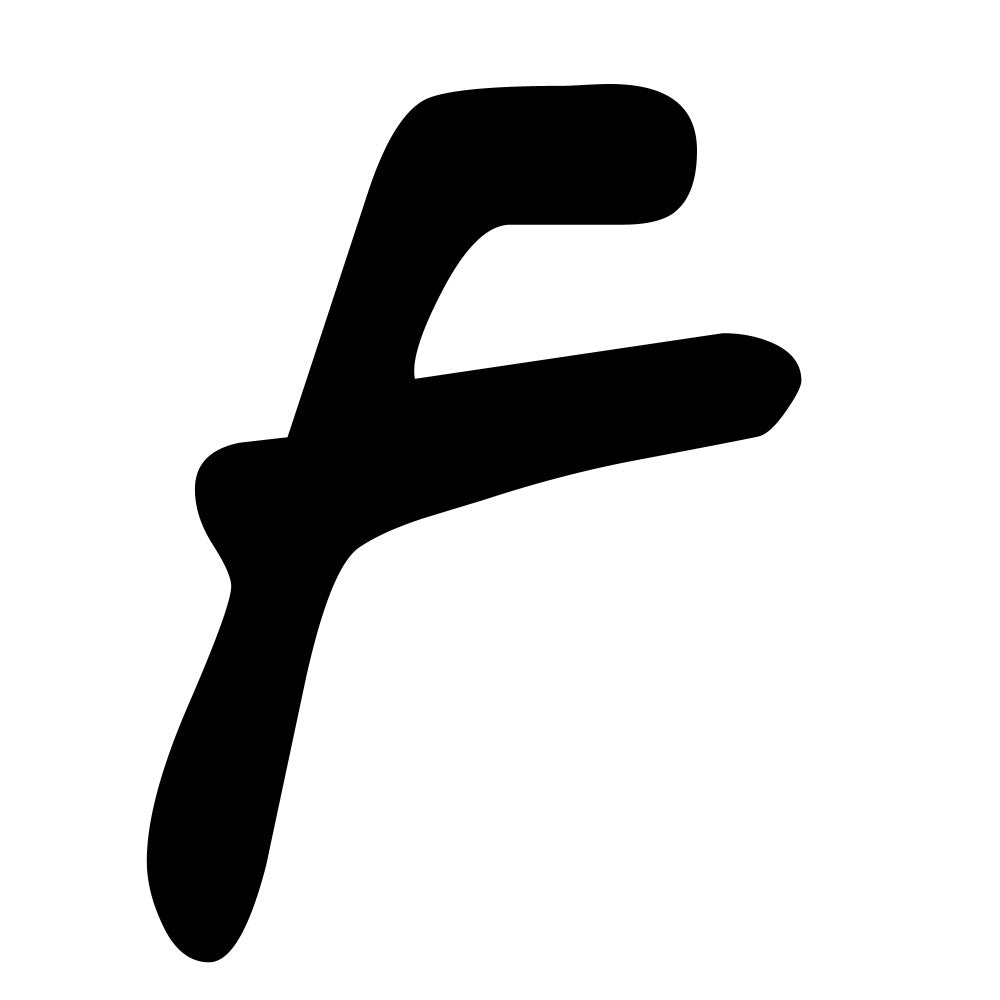 black, white, cursive letter, lowercase f, script font, monochrome, simple design, fabric panel, quilting cotton, minimalist, letter design, alphabet motif, black ink style, clean lines, handwritten style, craft fabric, sewing material