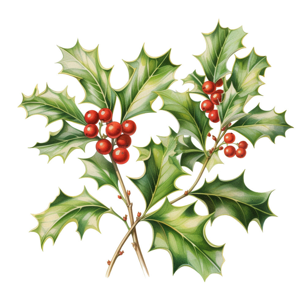Holly and Baubles Fabric Panel 17