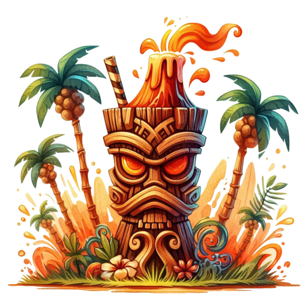 Tiki Cups Fabric Panel 12