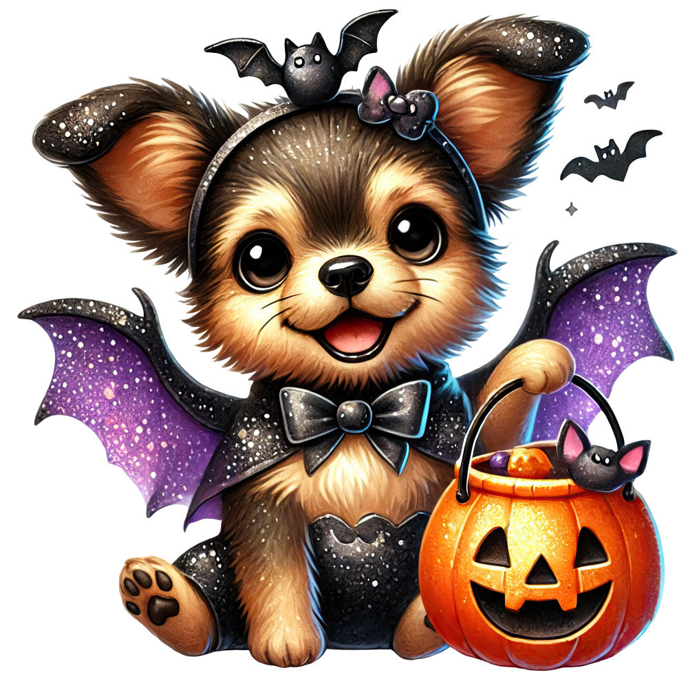 Halloween Wonder Animals Fabric Panel 93