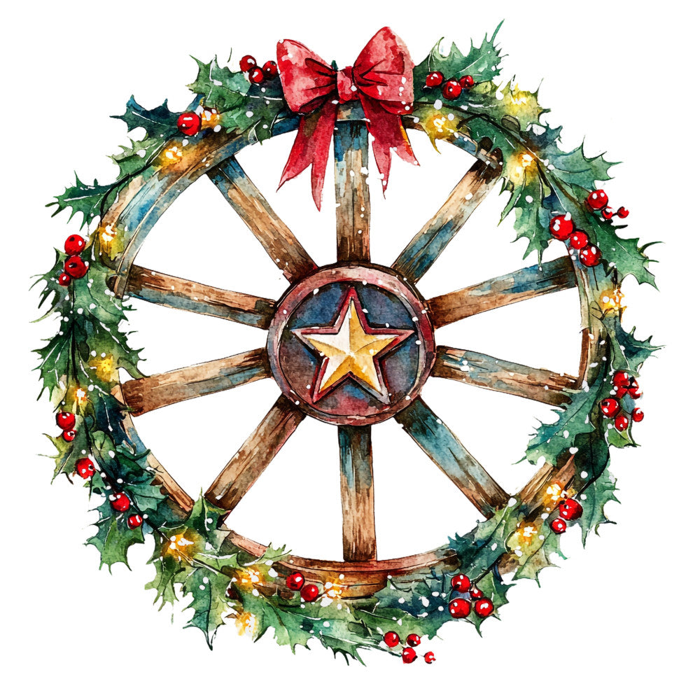 Cowboy Christmas Fabric Panel 30