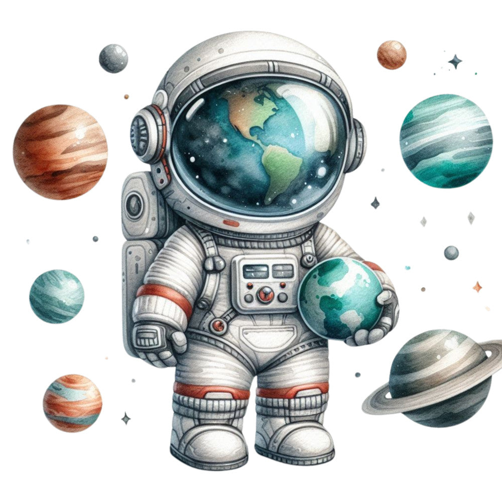 Cute Little Astronaut Fabric Panel 21