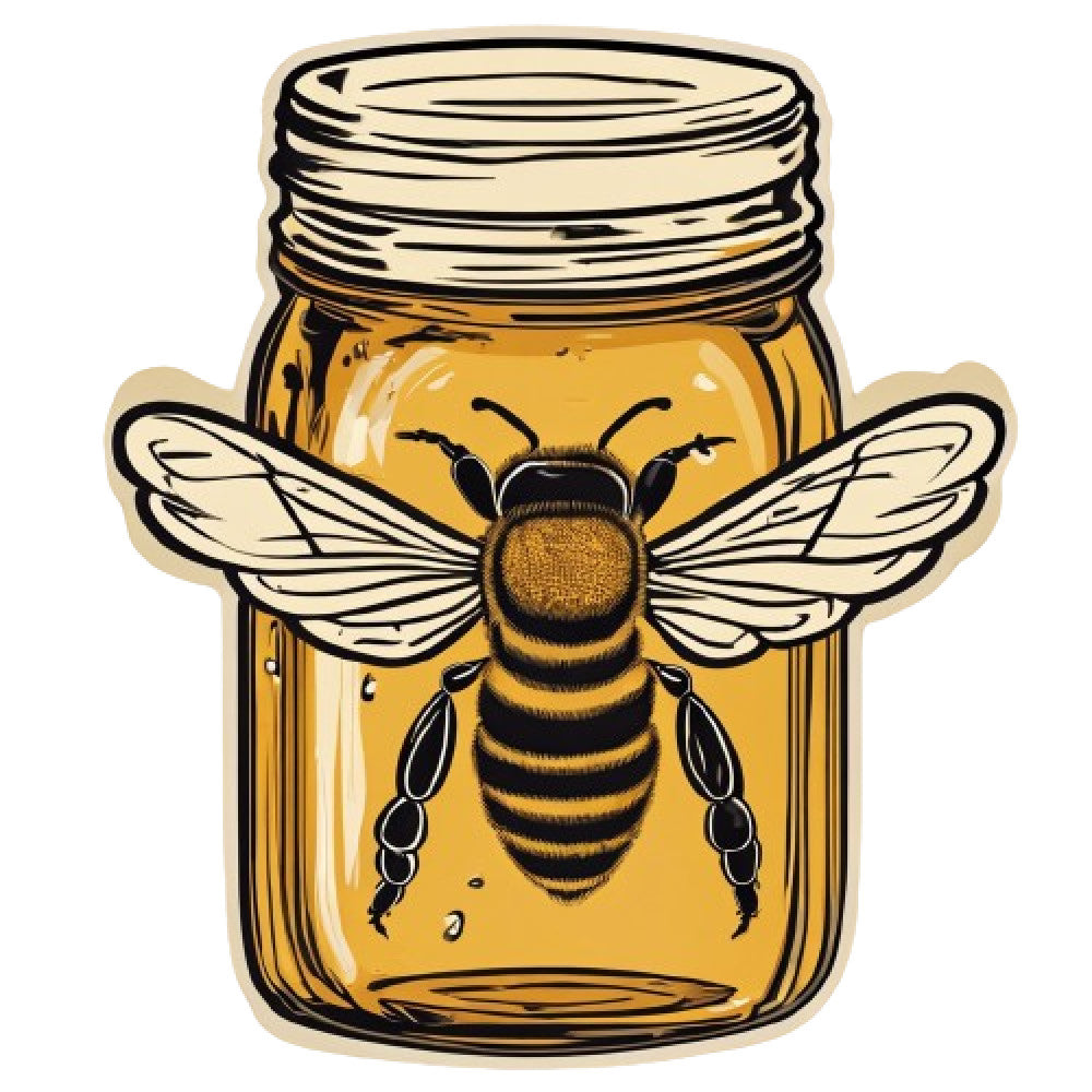 Honey Bee Jar Fabric Panel 8