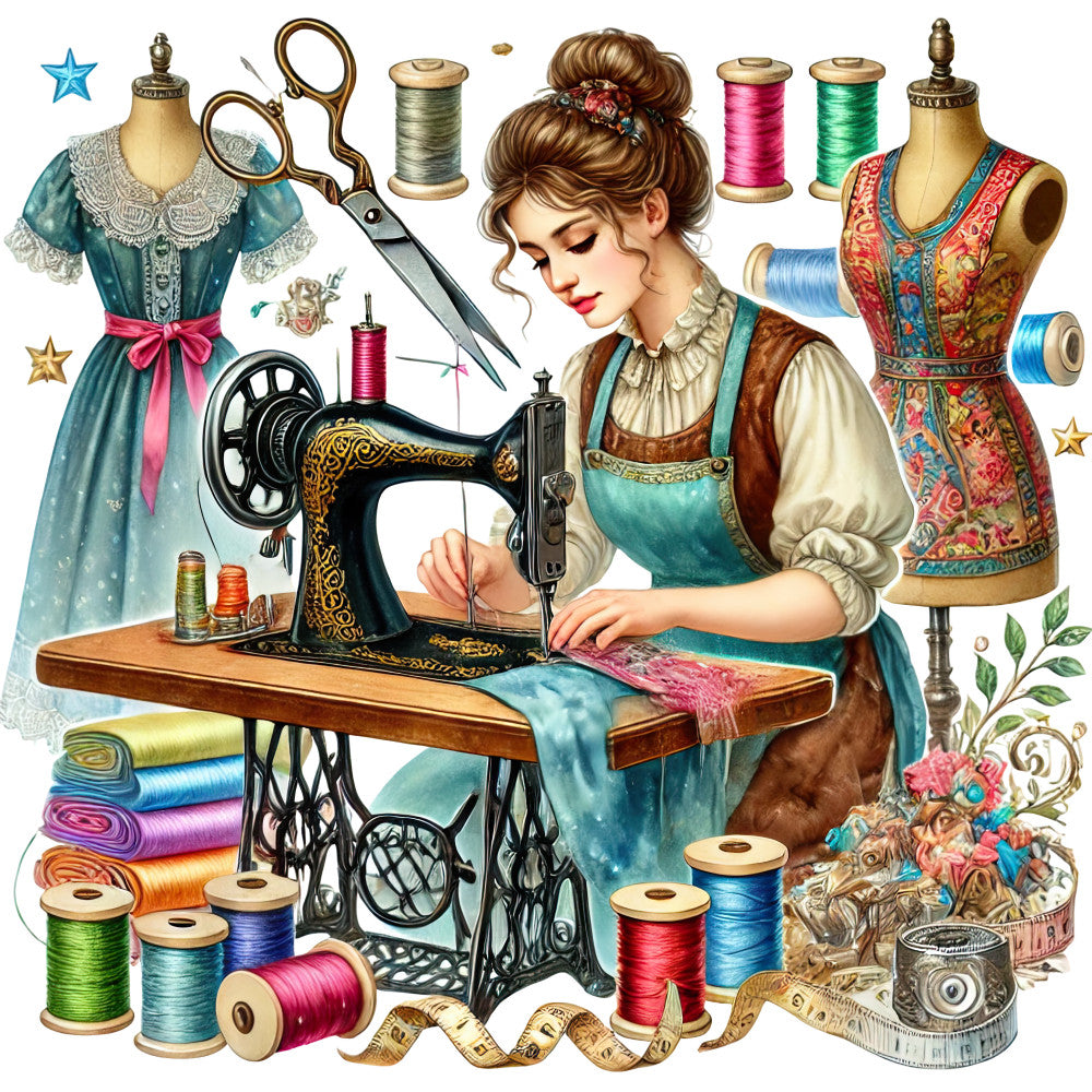 Sewing Scenes Fabric Panel 30