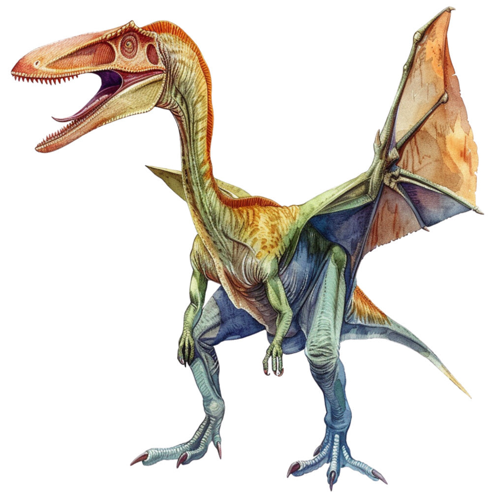 Watercolor Dinosaurs Fabric Panel 34