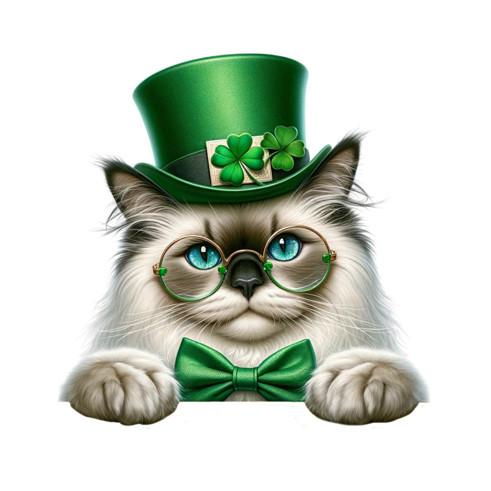St Patricks Day Cat Fabric Panel 26