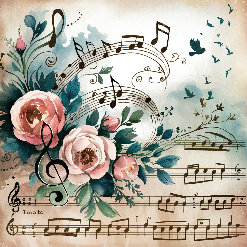 Music Sheet Fabric Panel 11