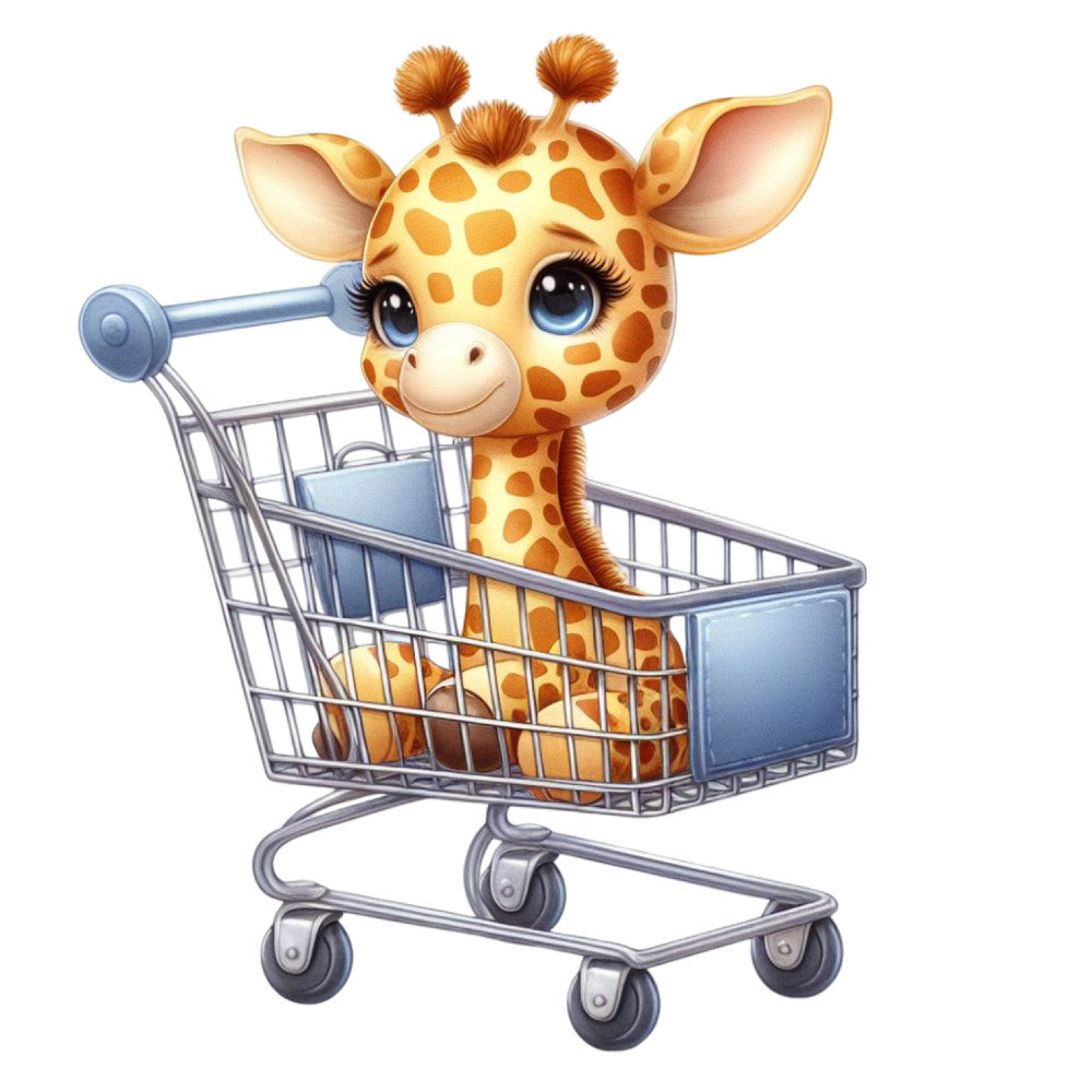 Cute Baby Giraffe Fabric Panel 30
