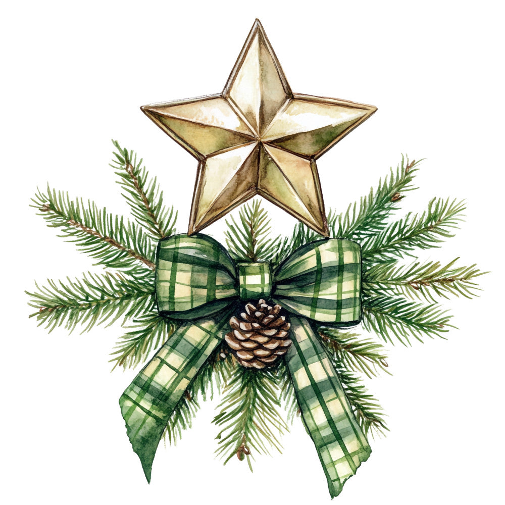 Green Christmas Fabric Panel 3