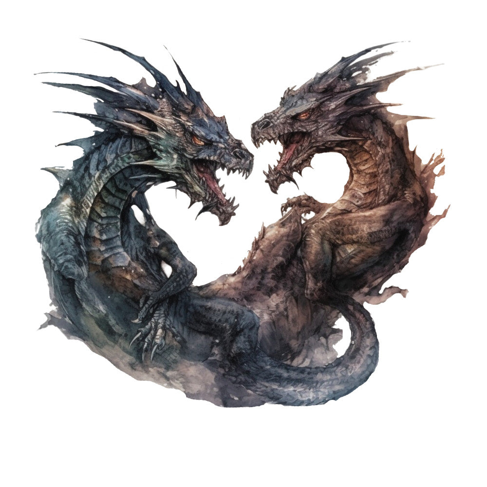 Gothic Dragons Fabric Panel 18