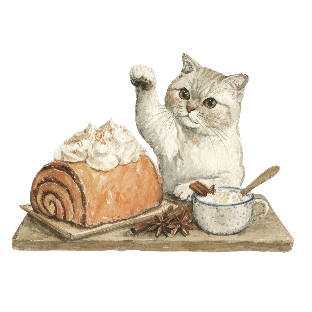 Cozy Autumn Cats Fabric Panel 46