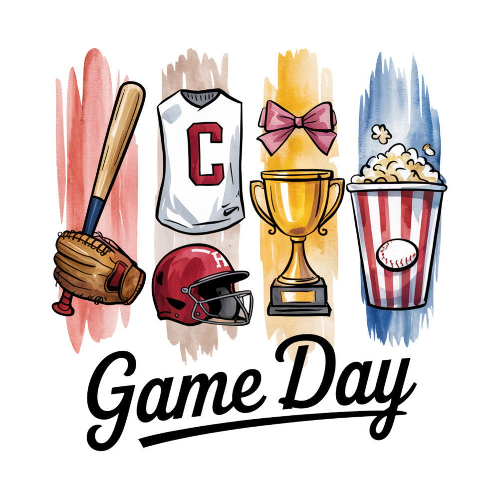 Baseball Brushstroke Fabric Panel 4