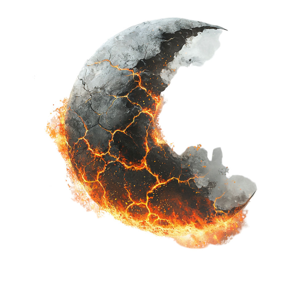 Fire Moon Crystals Fabric Panel 7