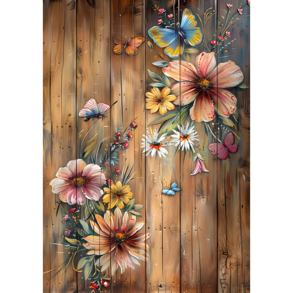 Rustic Butterfly Wall Art Fabric Panel 13