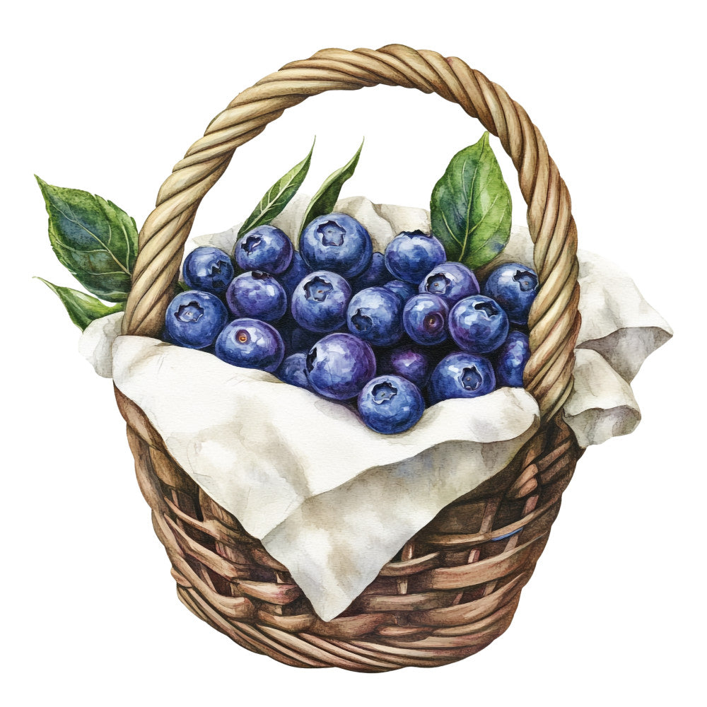 Blueberry Gardens Fabric Panel 30