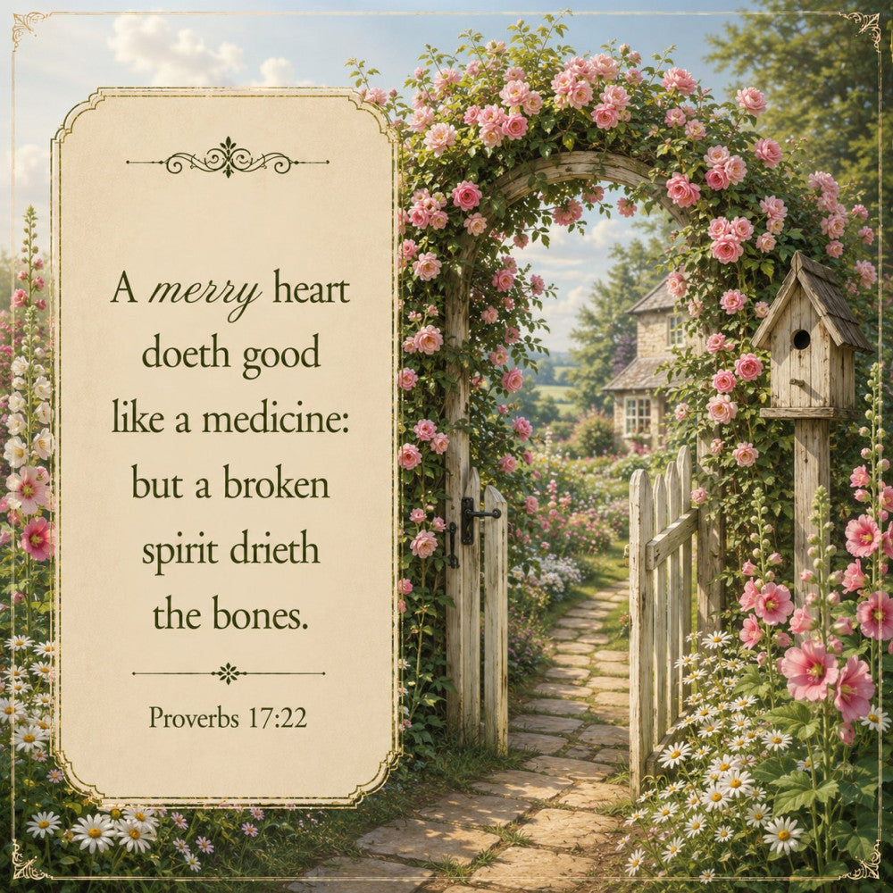 rose pink, cottage core, floral, garden gate, farmhouse, vintage, inspirational quote, scripture, proverbs, pastoral landscape, roses, daisies, pink roses, white flowers, green foliage, nature, rustic, traditional, elegant, whimsical, spring, summer, country, peaceful, botanical, pathway, architectural, birdhouse, fence gate, cream background