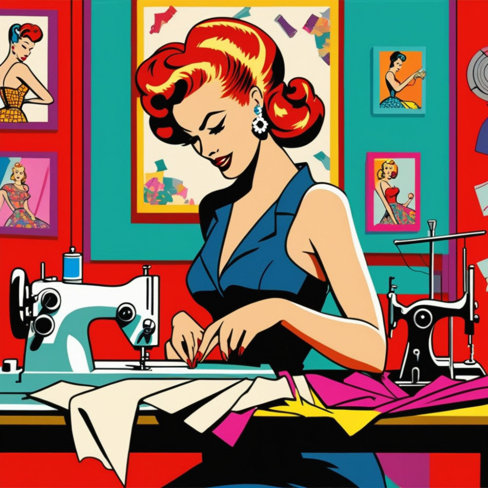 Pop Art Sewing Fabric Panel 40