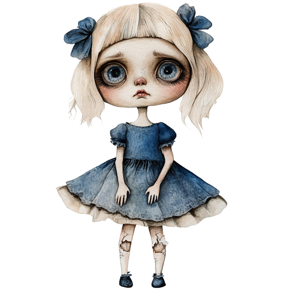 Creepy Dolls Fabric Panel 3