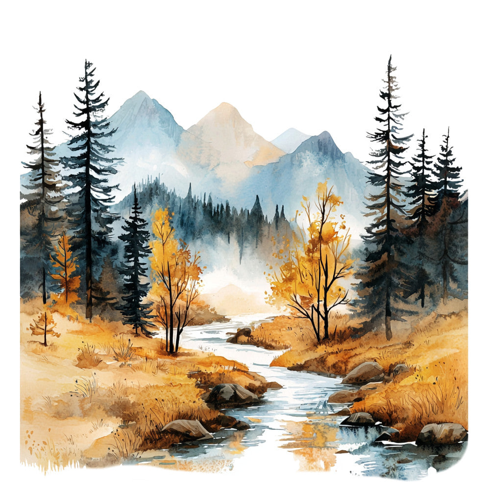 Autumn Landscape Fabric Panel 22