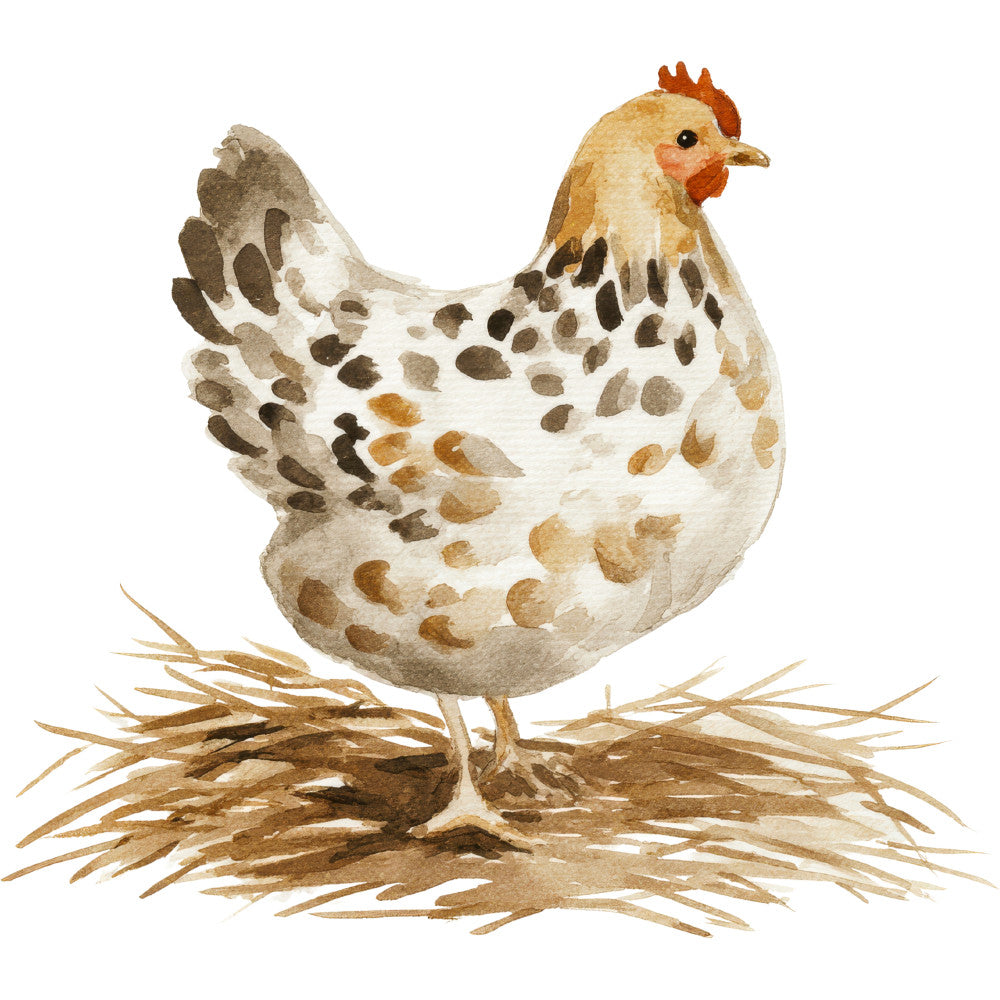 Rustic Barnyard Birds Fabric Panel 2