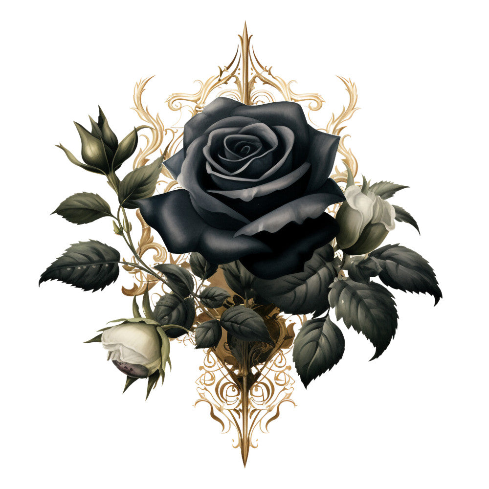 Gothic Floral Fabric Panel 15