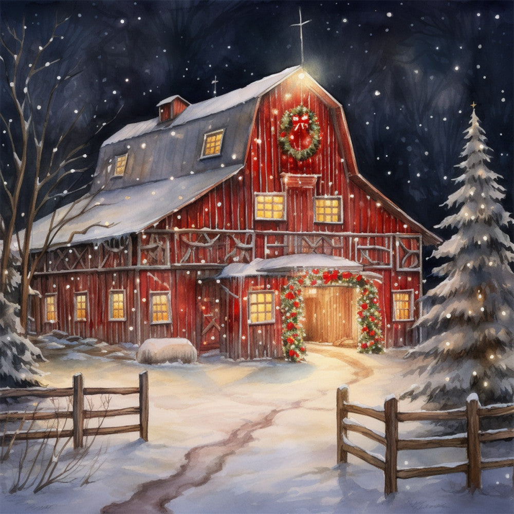 A Country Christmas Fabric Panel 34