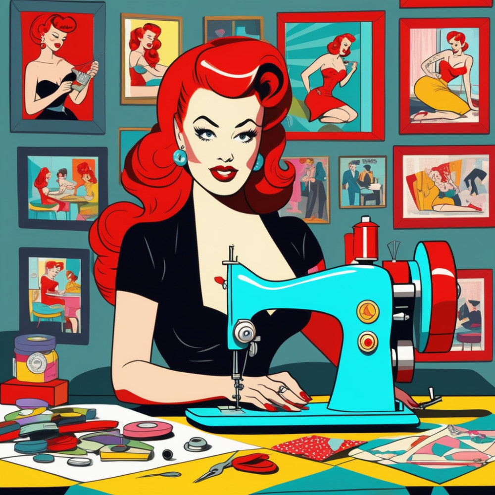 Pop Art Sewing Fabric Panel 12