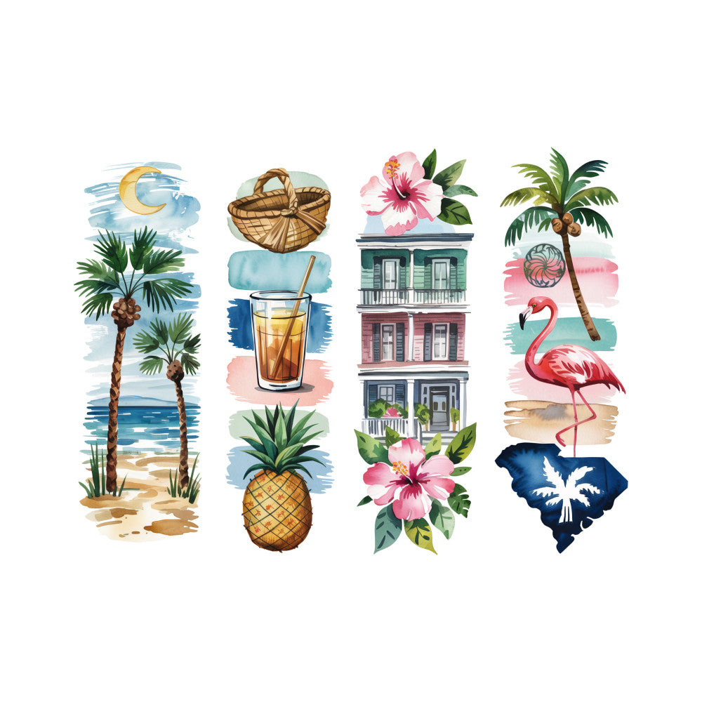 Brushstroke State Fabric Panel 36