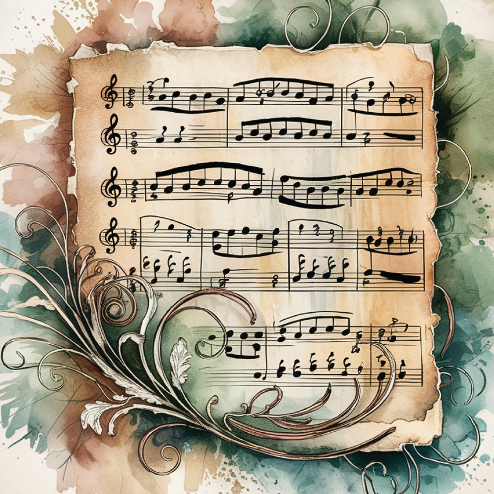 Music Sheet Fabric Panel 6