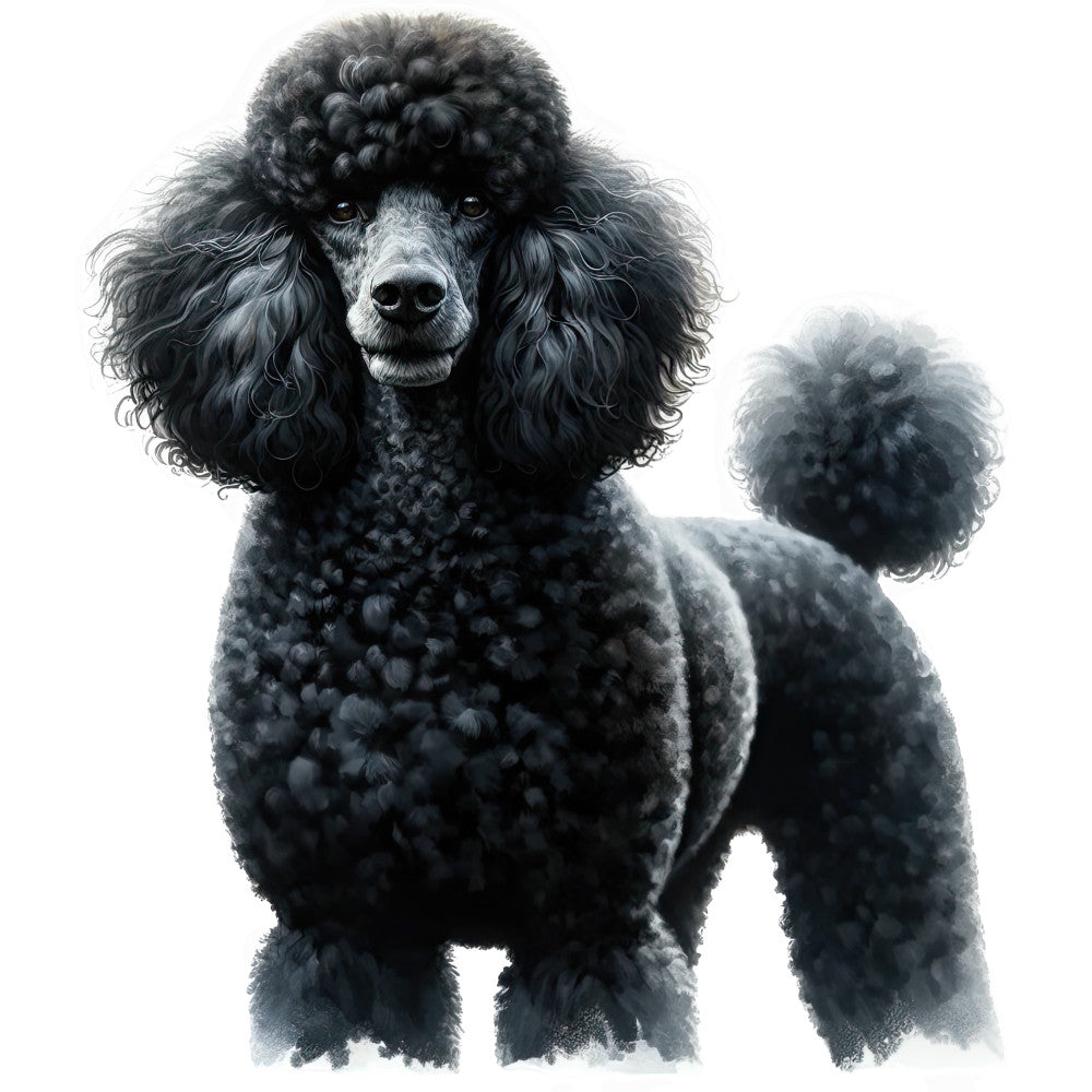 Watercolor Poodles Fabric Panel 5