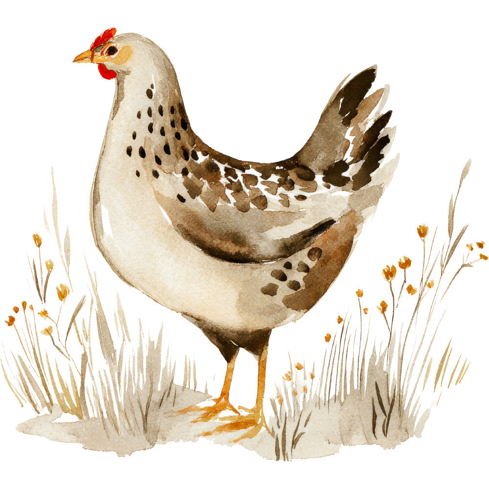 Rustic Barnyard Birds Fabric Panel 33