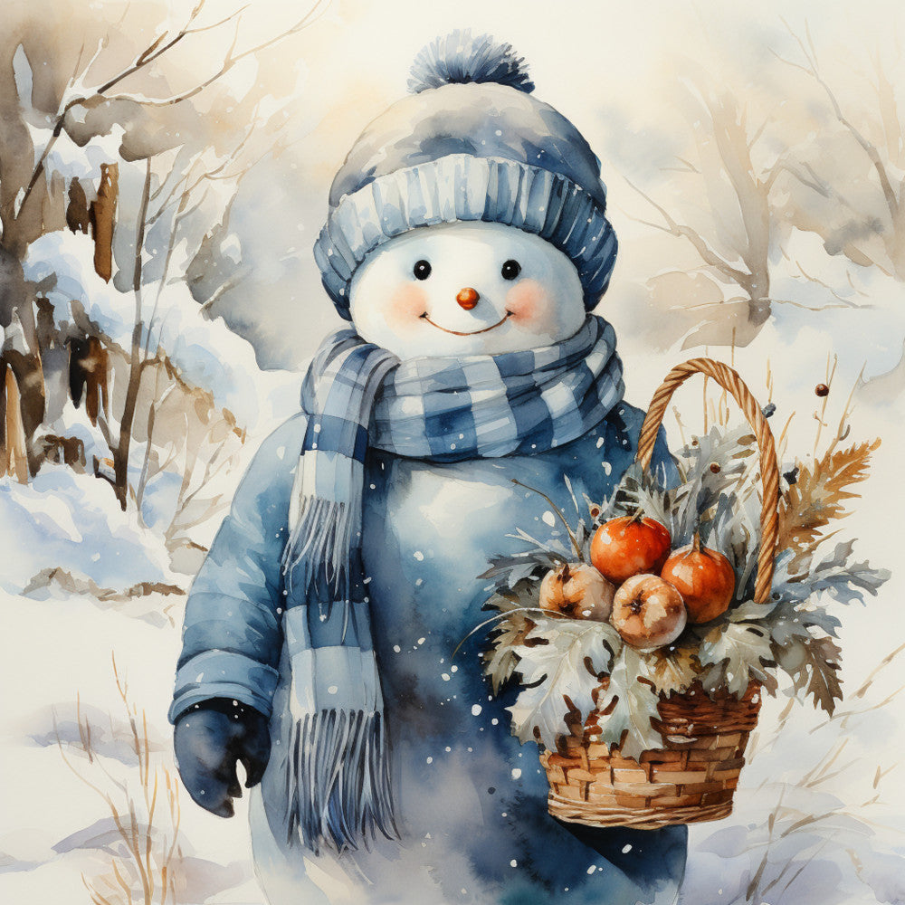 Classic Snowman Fabric Panel 78