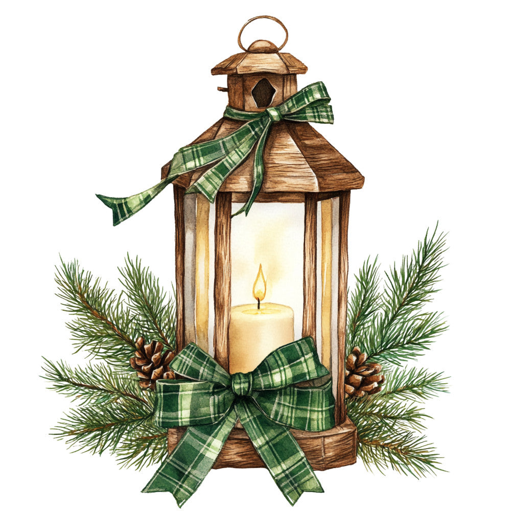 Green Christmas Fabric Panel 23