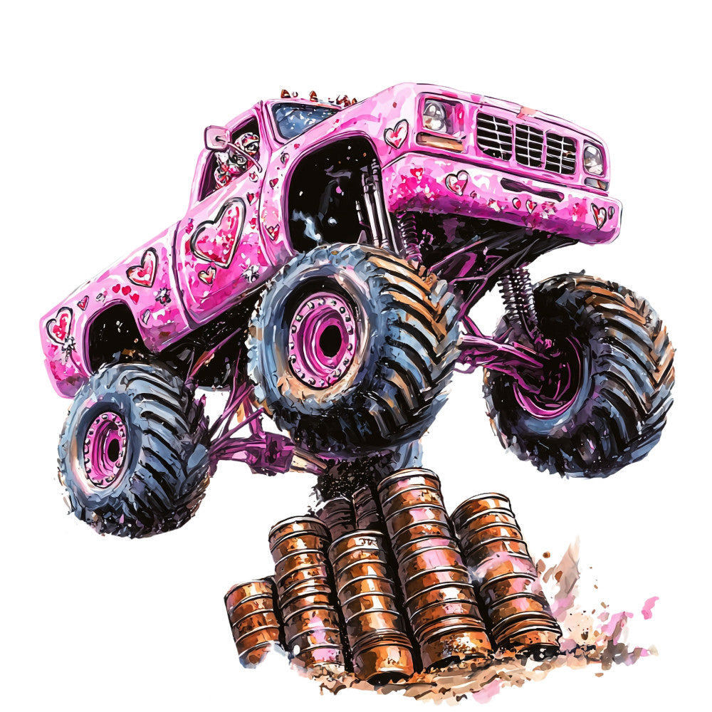 Monster Truck Show Fabric Panel 2