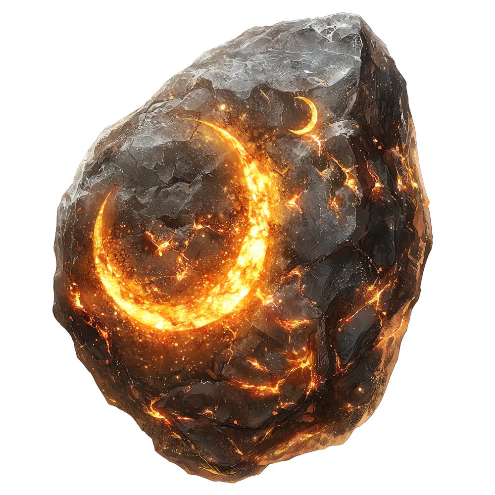 Fire Moon Crystals Fabric Panel 2