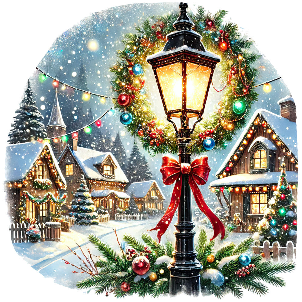 Christmas Villages Fabric Panel 47