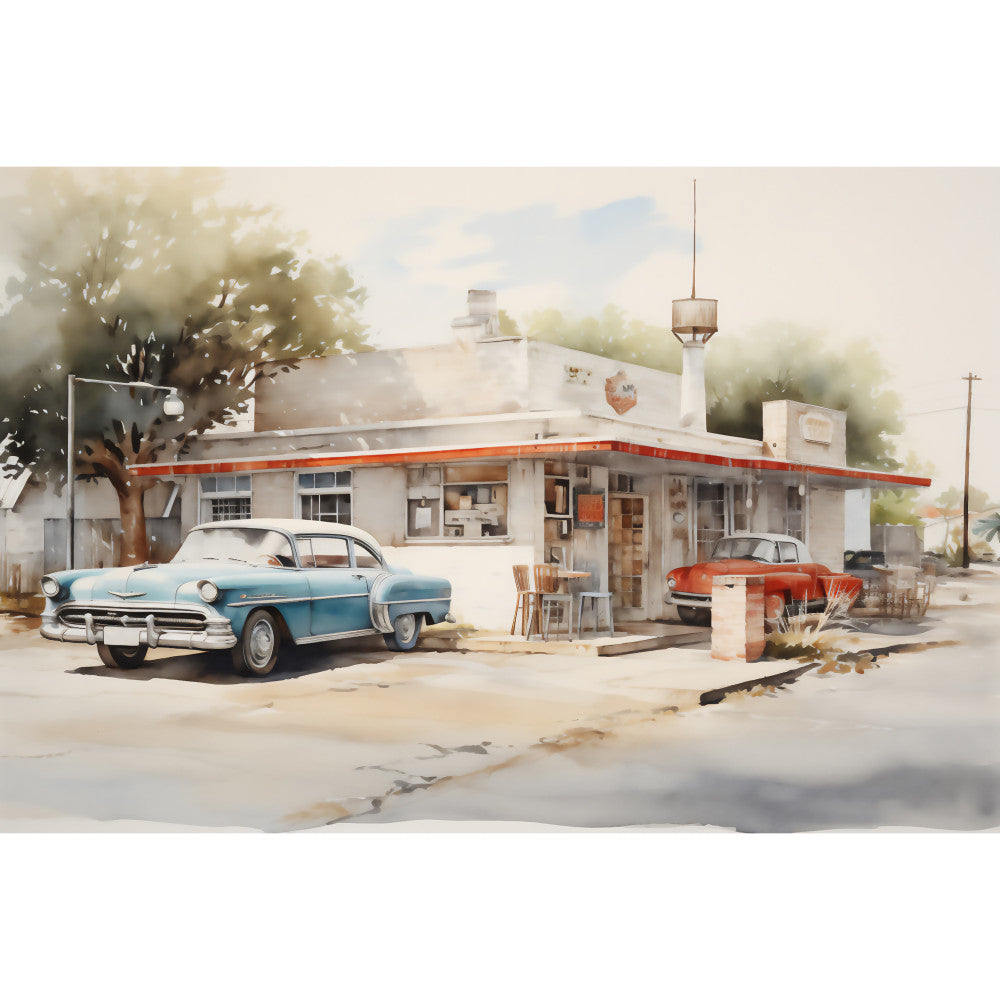 Retro Diner Fabric Panel 6