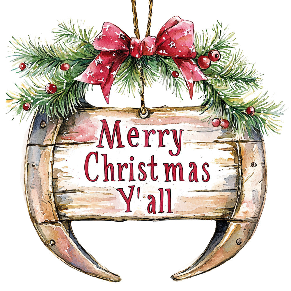 Cowboy Christmas Fabric Panel 32