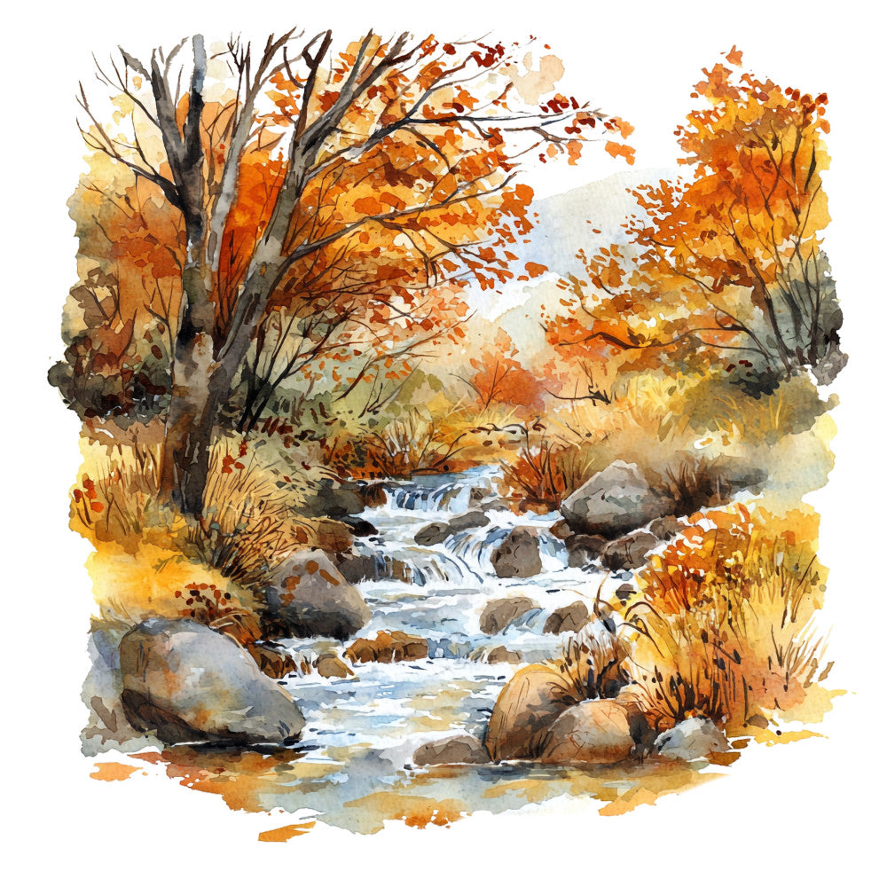 Autumn Landscape Fabric Panel 15