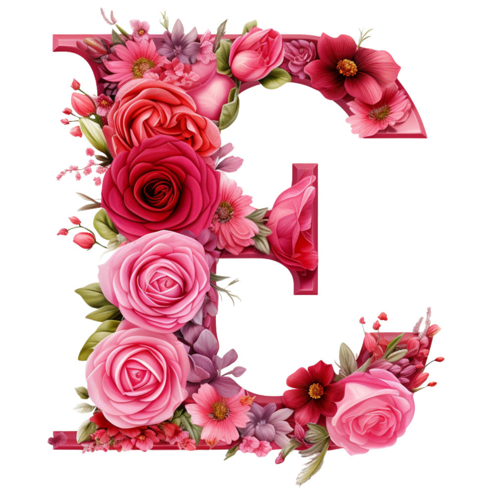 Rose Alphabet Fabric Panel 1